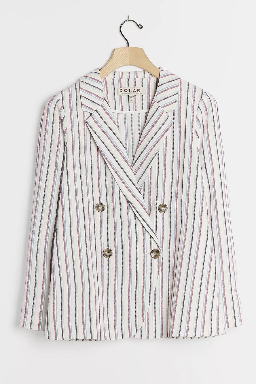 Dolan Anthropologie Anna Double Breasted Blazer Linen
